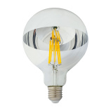 LED bulb Trixline DECOR MIRROR G125, 12W SILVER