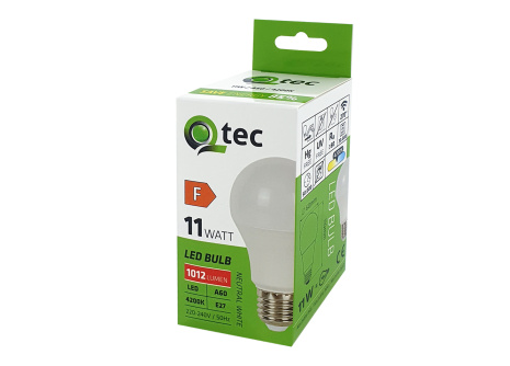 LED bulb Qtec 11W A60 E27 neutral white