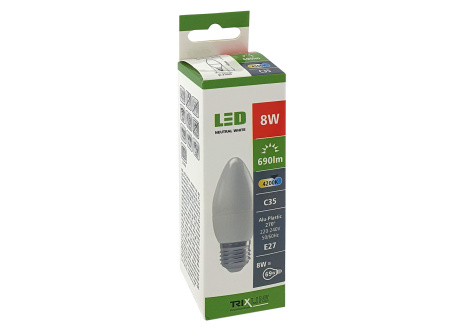 LED bulb Trixline 6W E27 C35 neutral white