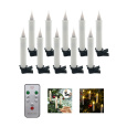HD-500 Christmas LED candles 10 pcs with clip and remote control