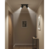 Q-03AD LED ceiling spotlight 2xGU10 black QTEC