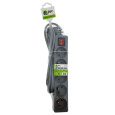 Extension cord gray 5 sockets with switch, 2m, Q-394F QTEC