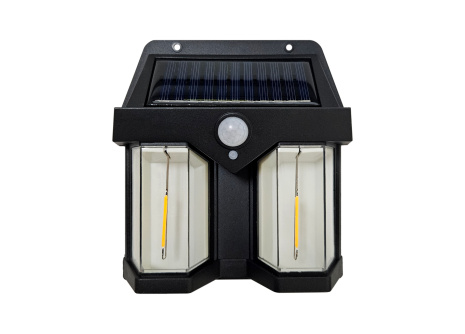 TR- 64 LED Solar wall lamp with motion sensor - black Trixline