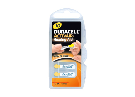 Duracell DA10 PR230 batteries for hearing aids 6 pcs