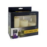 HD-141 LED candles - vanilla 5.5x10cm HOME DECOR set of 3 pcs