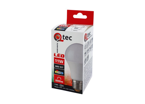LED bulb Qtec 11W A60 E27 warm white