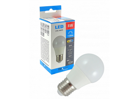 LED bulb Trixline 8W E27 A50 cold white