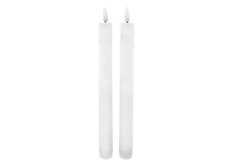 Long LED candles - white, 2 pcs HOME DECOR HD-114