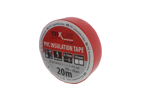 PVC insulating tape TR-IT 205 20m, 0.13mm red TRIXLINE