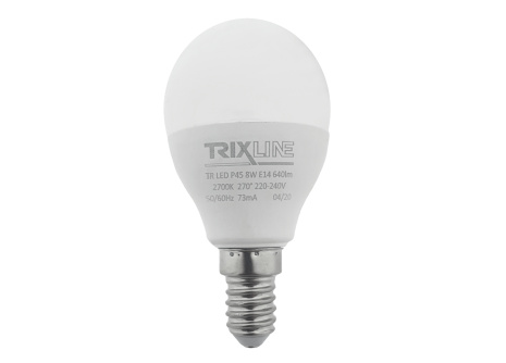 LED bulb Trixline 8W E14 P45 warm white