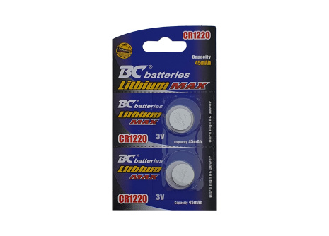 Lithium button 3V battery BC batteries CR 1220