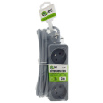 Extension cable gray 3 sockets, 3m, Q-395F QTEC