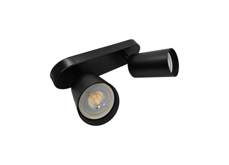 Q-03AD LED ceiling spotlight 2xGU10 black QTEC