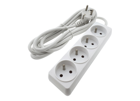 Extension lead 4 sockets, 3m, TR 708 F