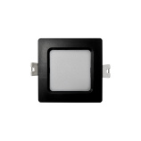 Q-57M LED panel 3W 330lm 4000K black - square surface-mounted Qtec