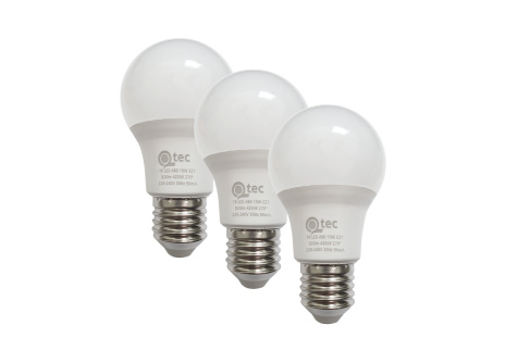 LED bulbs 10W/920lm/A60/E27 neutral white 3 PACK Qtec