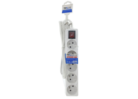 Extension lead 5 sockets with switch, 1.5m, TR 335 F TRIXLINE