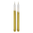 Long LED candles - white-gold, 2 pcs HOME DECOR HD-116