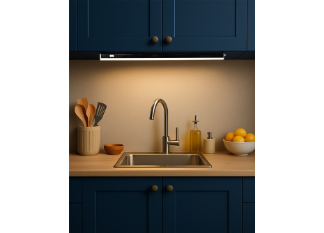 Q-63AB 9W / 810lm / 4200K T5 under-cabinet light with switch and connector - black QTEC 60cm Q-63AB 9W / 810lm / 4200K T5 under-cabinet light with switch and connector - black QTEC 60cm