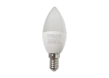 LED bulb 6W 564lm E14 C35 cold white Trixline
