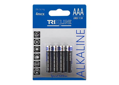 Trixline alkaline micropencil AAA battery 1.5V LR03