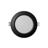 Q-51M LED panel 6W 660lm 4000K black - round recessed Qtec