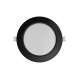 Q-52M LED panel 12W 1200lm 4000K black - round recessed Qtec
