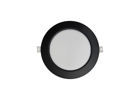 Q-52M LED panel 12W 1200lm 4000K black - round recessed Qtec