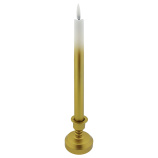 Long LED candle - white-gold HOME DECOR HD-118SG