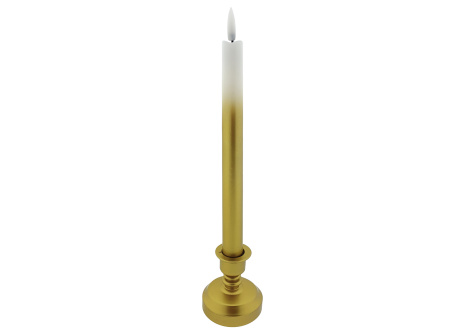 Long LED candle - white-gold HOME DECOR HD-118SG