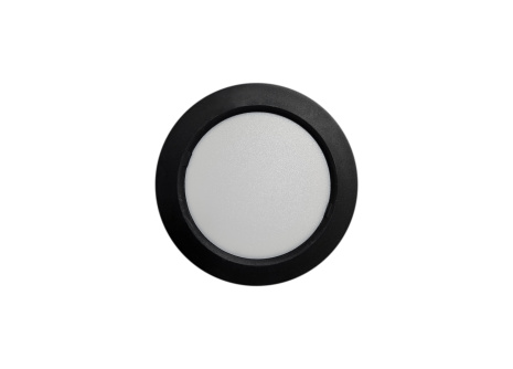 Q-54M LED panel 6W 660lm 4000K black - circular surface-mounted Qtec