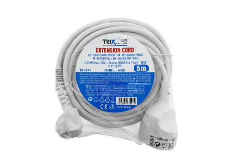 Extension lead 1 socket, 5m, TR 319 F TRIXLINE