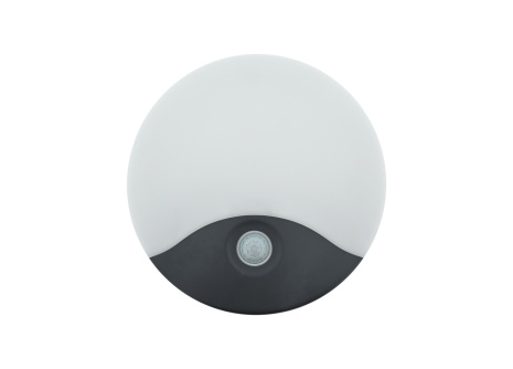 Q-19AD LED Wall, Sensor, Round Light - Black 18W/1260lm/4000K QTEC
