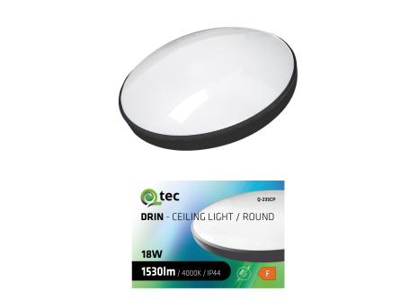 LED lamp QTEC Q-235CP 18W 4000K ø30cm/round black