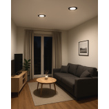 Q-51M LED panel 6W 660lm 4000K black - round recessed Qtec Q-51M LED panel 6W 660lm 4000K black - round recessed Qtec