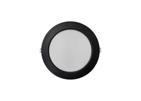 Q-53M LED panel 18W 1980lm 4000K black - round recessed Qtec