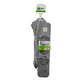 QTEC Q-417F Extension Cord 2m 3 Sockets + SWITCH - USB A+C/2.4A