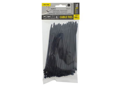 Tightening tapes TR CT-100 150x3.6mm, black TRIXLINE, 100pcs