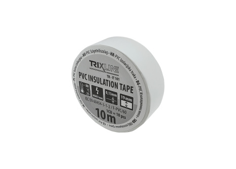 PVC insulating tape TR-IT 101 10m, 0.13mm white TRIXLINE