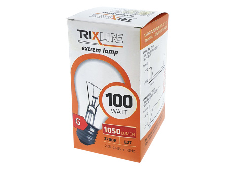 Heat-resistant bulb Trixline 100W, A55, E27, 2700K
