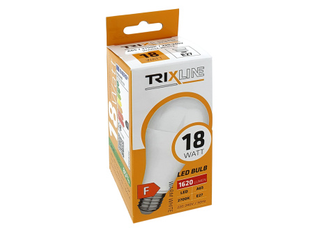 LED bulb Trixline 18W 1620lm E27 A65 warm white