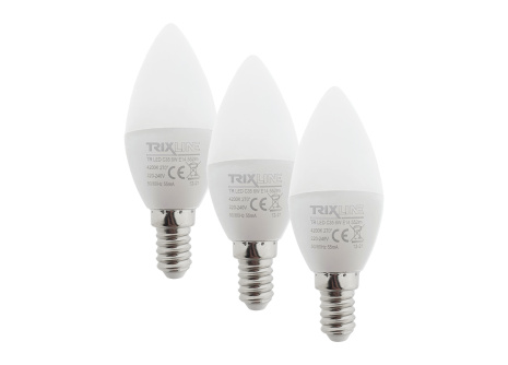 LED bulb Trixline 6W C35 E14 neutral white 3 PACK