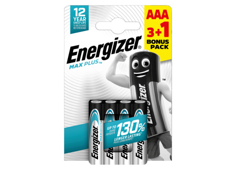 ENERGIZER ALKALINE LR03 MAX PLUS AAA 3+1 eco / 4 pcs BLISTER