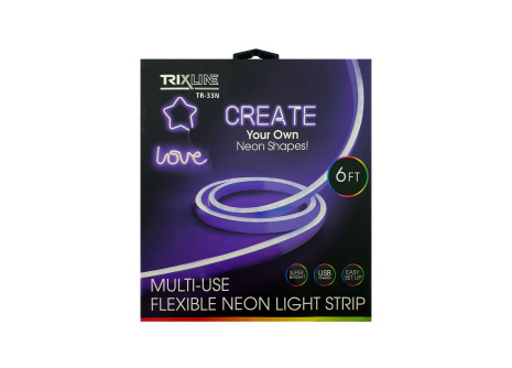 TR-33N Flexible NEON LED strip - purple 1.8m on USB Trixline