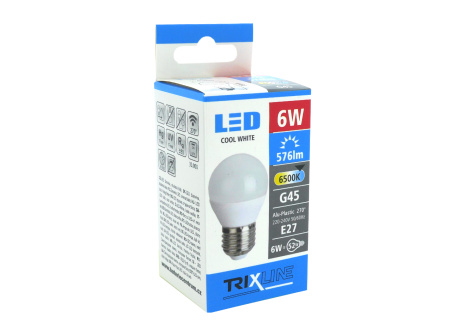 LED bulb Trixline 6W E27 G45 cold white