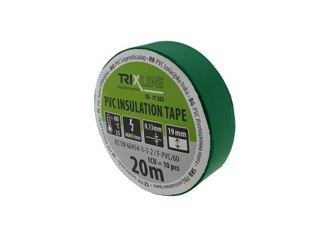 PVC insulating tape TR-IT 203 20m, 0.13mm green TRIXLINE