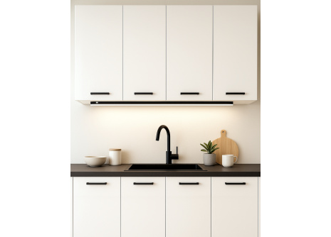 Q-65AB 18W / 1620lm / 4200K T5 under-cabinet light with switch and connector - black QTEC 120cm Q-65AB 18W / 1620lm / 4200K T5 under-cabinet light with switch and connector - black QTEC 120cm