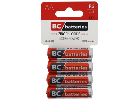 BC R6 Extra power Zinc chloride AA/ 4 pcs BLISTER