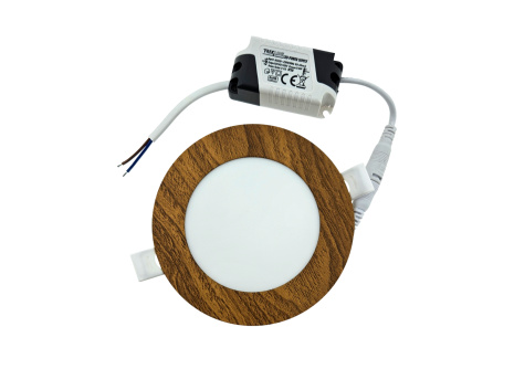 TR-145 LED panel 6W 504lm 4200K wood decor - circular built-in Trixline