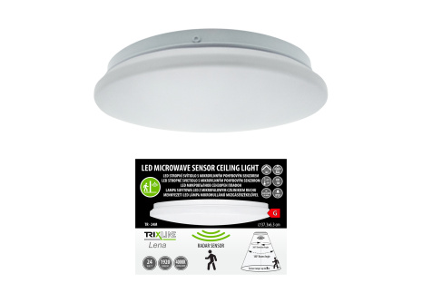 TR-24M LED ceiling 24W/1920lm/4000K sensor, round light - white Trixline LENA